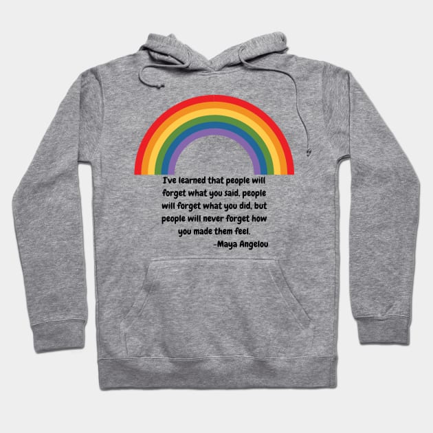 POSITIVITY QUOTE MAYA ANGELOU Hoodie by MIND FOX